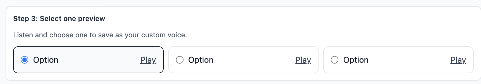 Placeholder: Step 3 select preview